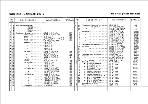 Madrigal U-1375; Telefunken (ID = 2066640) Radio