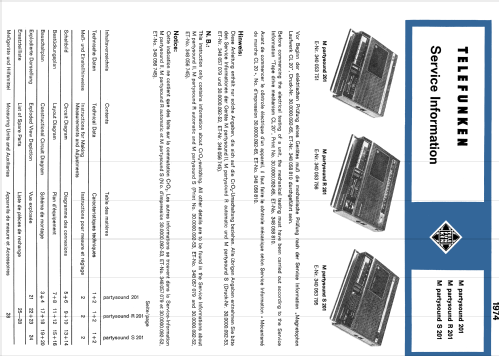 magnetophon partysound stereo 201; Telefunken (ID = 1908354) Ton-Bild