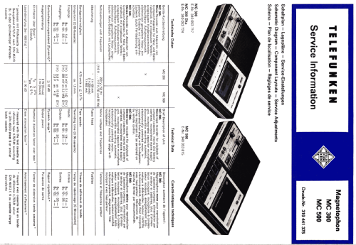 MC300; Telefunken (ID = 535932) Enrég.-R