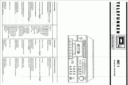 MC 1; Telefunken (ID = 1329304) R-Player