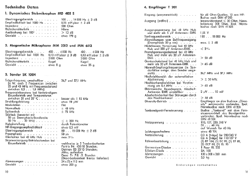 Mikroport-Empfänger T201; Telefunken (ID = 47306) Commercial Re