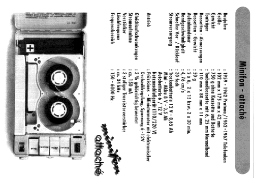 Minifon Attaché ; Telefunken (ID = 2103426) Sonido-V