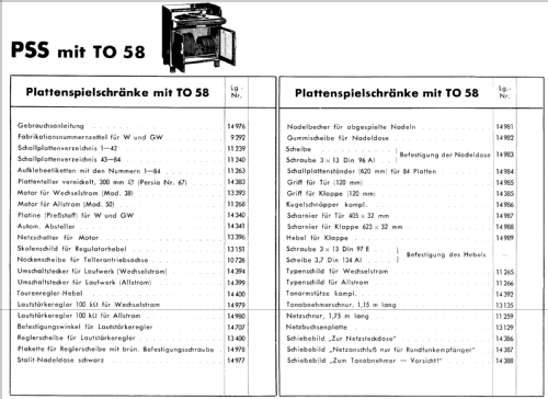 Musikschrank PSS 01/39 GW; Telefunken (ID = 752534) R-Player