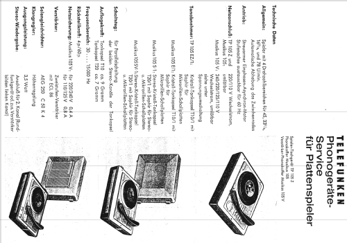 Musikus 105V; Telefunken (ID = 548212) R-Player