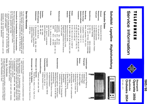 Operette 2650; Telefunken (ID = 1937500) Radio