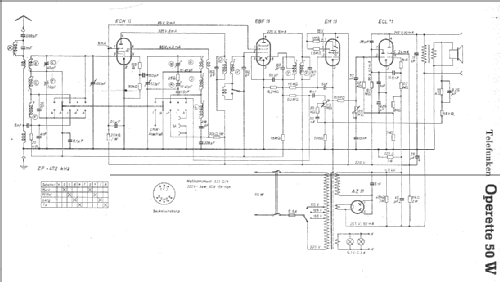 Operette 50W ; Telefunken (ID = 7516) Radio