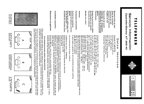 Operette Stereo AT-265-40-FM; Telefunken (ID = 2069790) Radio