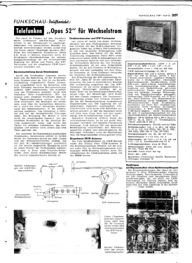 Opus 52W; Telefunken (ID = 2739315) Radio