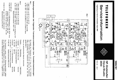 Opus Studio 2650 ; Telefunken (ID = 189040) Radio