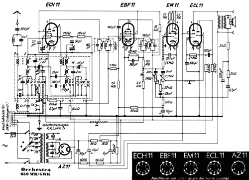 Orchestra 659GWK; Telefunken (ID = 56043) Radio