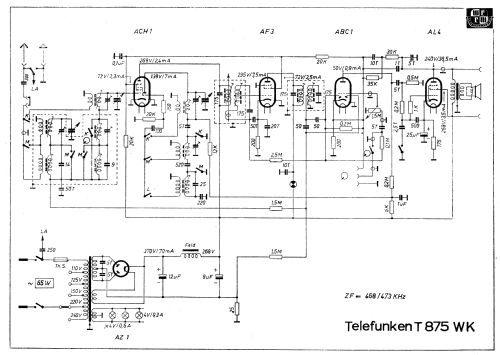 Orfeus T875 WK; Telefunken (ID = 2287073) Radio