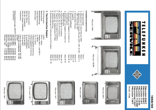 PALcolor 608 T Ch= 708; Telefunken (ID = 2429905) Television