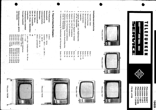 PALcolor 629T FS69 4709; Telefunken (ID = 1766927) Television