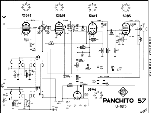 Panchito 57 U1615; Telefunken (ID = 2066992) Radio