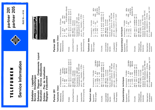 partner 201; Telefunken (ID = 1914990) Radio