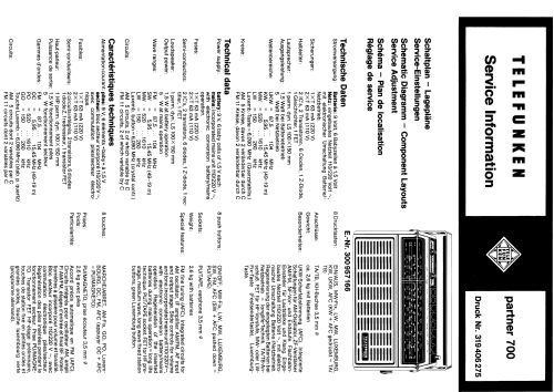 Partner 700; Telefunken (ID = 1850347) Radio