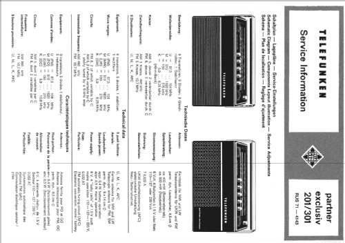 partner exclusiv 201; Telefunken (ID = 703198) Radio