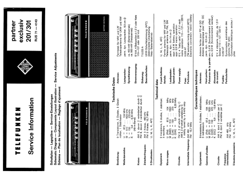 partner exclusiv 301; Telefunken (ID = 1845222) Radio