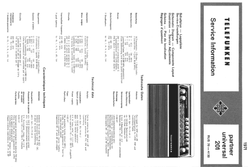 partner universal 201; Telefunken (ID = 703212) Radio