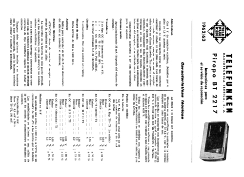 Piropo BT-2217; Telefunken (ID = 2067265) Radio