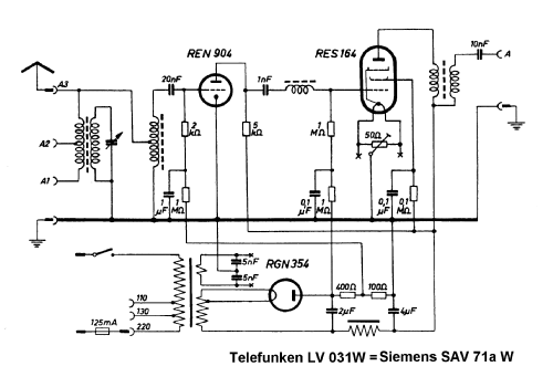 Radioleitungs-Verstärker LV 031; Telefunken (ID = 2728468) RF-Ampl.