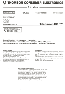 RC870CD; Telefunken (ID = 2759337) Radio