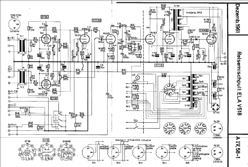 Reisemischpult ELA V518; Telefunken (ID = 287986) Ampl/Mixer