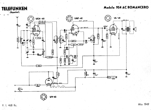 Romancero 954AC; Telefunken (ID = 1727855) Radio