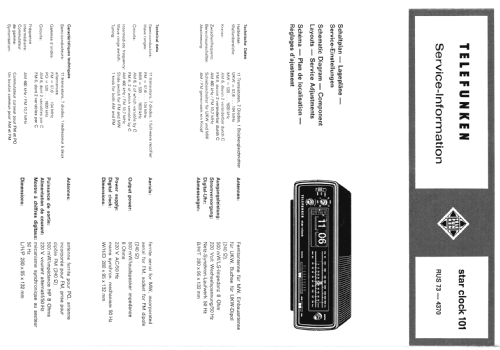 star clock 101; Telefunken (ID = 184052) Radio