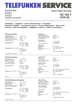 Stereo Radio Recorder RC765 T; Telefunken (ID = 2759088) Radio
