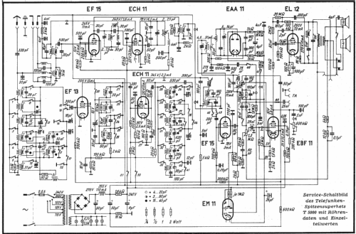 Spitzen-Super T5000 T5000W; Telefunken (ID = 142272) Radio