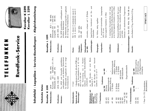 Telefunken Kavalier K 3291; Telefunken (ID = 1916829) Radio