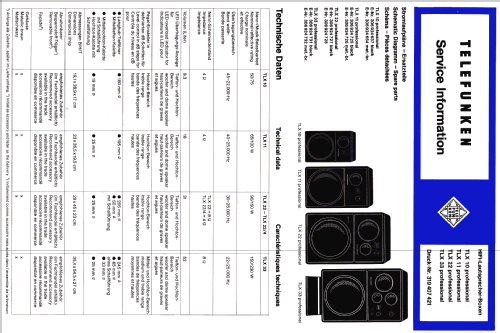 TLX 10 professional; Telefunken (ID = 538524) Speaker-P