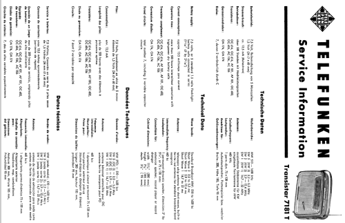 Transistar 7281T; Telefunken (ID = 1973378) Radio