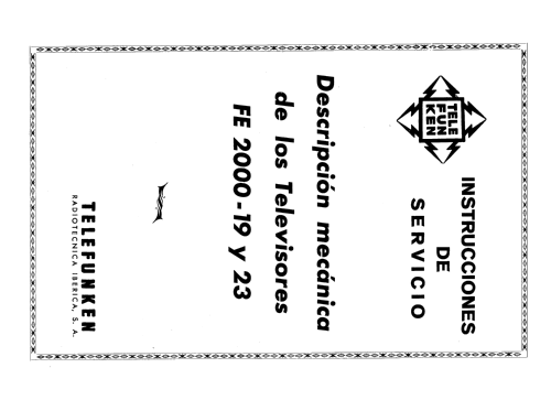 FE-2000 /23 ; Telefunken (ID = 2244045) Télévision