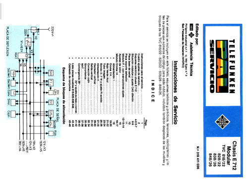 TVC 818 /22 Ch= E712; Telefunken (ID = 2437220) Television