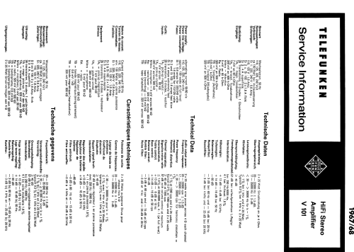 V101; Telefunken (ID = 1959519) Ampl/Mixer