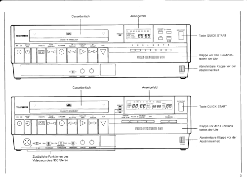 Video Recorder 940 E-Nr. 552 475141; Telefunken (ID = 1441146) Enrég.-R