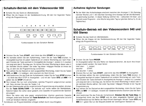 Video Recorder 940 E-Nr. 552 475141; Telefunken (ID = 1441151) Enrég.-R