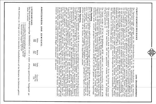 Weitverkehr-Empfangsanlage TRANSRADIO VII ESt 104a Kw; Telefunken (ID = 1354405) Misc