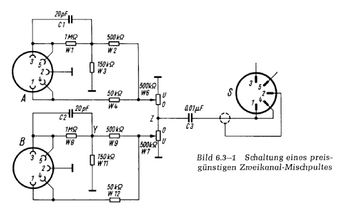 Zweikanal-Vierzehnfach-Mixer ; Telefunken (ID = 60286) Misc