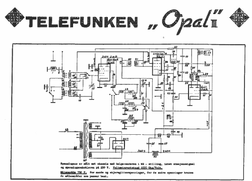 Opal III ; Telefunken El.-Gen. (ID = 2692542) Radio