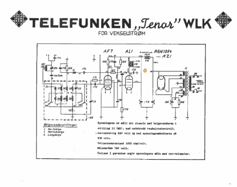 Tenor WLK; Telefunken El.-Gen. (ID = 2530125) Radio