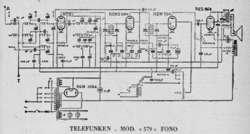 579 Fono; Telefunken Italia, (ID = 2594242) Radio