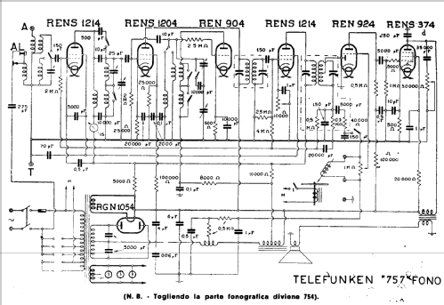 757RF; Telefunken Italia, (ID = 951490) Radio