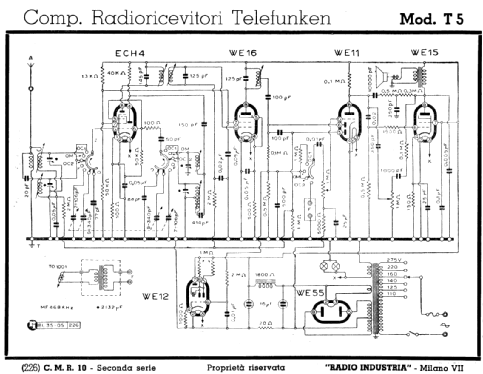 T5; Telefunken Italia, (ID = 2641333) Radio