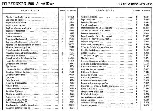 Aida 566A; Telefunken (ID = 317595) Radio