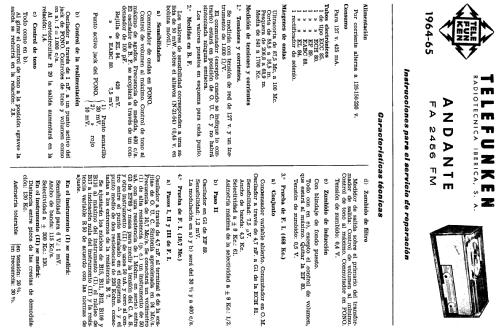 Andante FA-2456 FM; Telefunken (ID = 317615) Radio