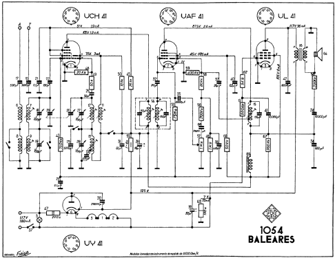 Baleares 1054; Telefunken (ID = 279026) Radio