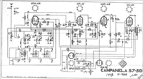 Campanela 57-3D U1646; Telefunken (ID = 227340) Radio